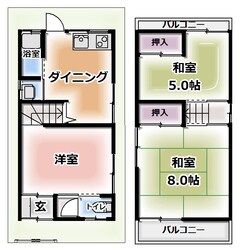 春日町貸家の物件間取画像